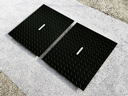 グリストラップ 蓋:鉄製に錆止め塗装のグリストラップの蓋2枚を東京都大田区のお客様へ
